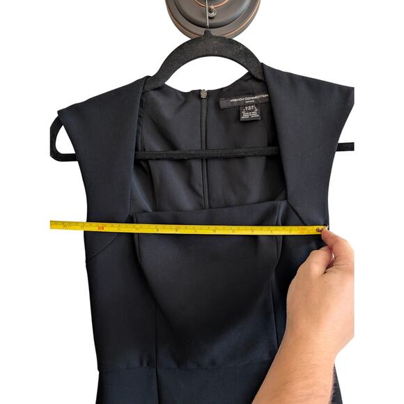 French Connection Women's Ruth Whisper Sleeveless Mini Dress Black Size 2 - Picture 8 of 8